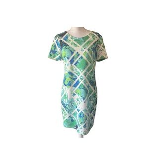 Vince Camuto abstract floral sheath dress
